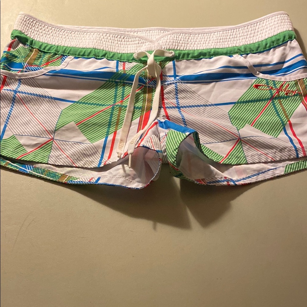 Oakley Women's Athletic Shorts - Green, Red, Blue, White